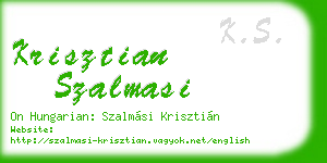 krisztian szalmasi business card