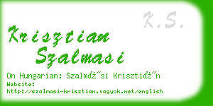 krisztian szalmasi business card